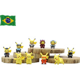 Pikachu Kit 10 Miniaturas Pokémon Cute Bonecos Brinquedo 