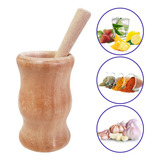 Pilão Copo Amassador De Madeira Socador Temperos Caipirinha