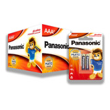 Pilha Alcalina Aaa Panasonic Bateria Palito Caixa Kit 24 Un