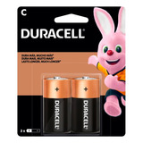 Pilha Alcalina C Média Duracell Com 2 Unidades