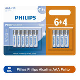 Pilha Alcalina Palito Aaa Philips Comum