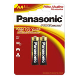 Pilha Alcalina Panasonic Aa (pequena) Cartela Com 02 Unidade