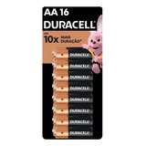 Pilha Duracell Alcalina Aa C/16 Unidades - Envio Rápido