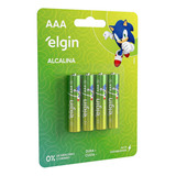 Pilha Elgin Alcalina Aaa Cilíndrica - Kit De 4 Unidades