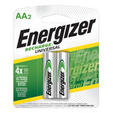 Pilha Média Aa Recarregável Com 2 Unidades Energizer