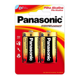 Pilha Panasonic Alcalina D Grande/ Cartela Com 2 Unidades