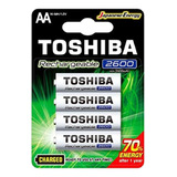 Pilha Recarregável Aa 2600mah C/4 Toshiba