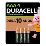 Pilha Recarregável Aaa Palito 900mah Duracell