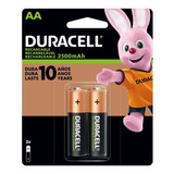 Pilha Recarregável Duracell Aa 2500mah -