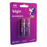 Pilha Recarregável Elgin Aa 2700mah C/2