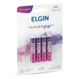 Pilha Recarregável Elgin Aaa 1.2v 1000 Mah Blister C/4 82171