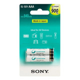 Pilha Sony Recarregável Aaa 900mah Com 2 Unidades