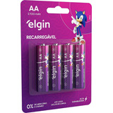 Pilhas Recarregável Aa 2700mah (blister C/4) Elgin -original