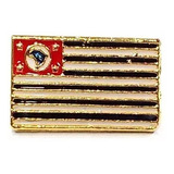 Pim Bótom Broche Bandeira Do Estado De São Paulo Folheado