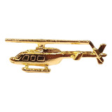Pim Bótom Broche Helicóptero Aviação Modelo 11 Folheado Ouro