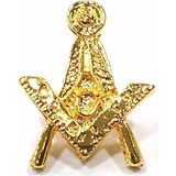 Pim Bótom Broche Maçonaria 20mm Folheado A Ouro De Qualidade