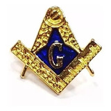 Pim Bótom Broche Maçonaria Azul 12mm Folheado Ouro Qualidade