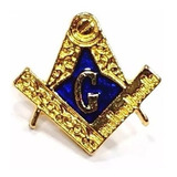 Pim Bótom Broche Maçonaria Azul 12mm Folheado Ouro Qualidade