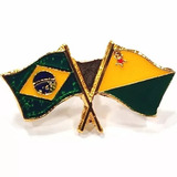 Pim Bótom Broche Pin Bandeira Estado Do Acre Folheado A Ouro