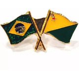 Pim Bótom Broche Pin Bandeira Estado Do Acre Folheado A Ouro