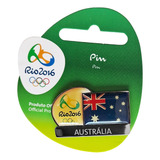 Pin Bandeira Da Australia Olimpiadas Rio 2016 Jogos Olimpic 