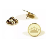 Pin Botton Broche Folheado A Ouro Personalizado Coroa