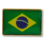 Pin Broche Botton Bótom Bandeira Do Brasil Metal Esmaltado