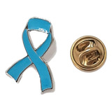 Pin Laço Broche Boton Campanha Novembro Azul C/ 50 Unidades