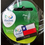 Pin Oficial Olimpiada Rio 2016 Bandeira Chile