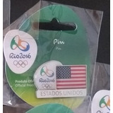 Pin Oficial Olimpiada Rio 2016 Bandeira Estados Unidos
