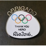 Pin Oficial Olimpiadas Rio 2016 Obrigado Voluntarios Thanks
