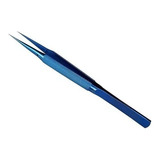 Pinça Antiestática De Titanio Original Azul Reta + Nf