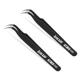 Pinça Esd Antiestática Ponta Curva 116mm Hk-15 Hikari 2 Pçs