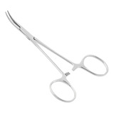 Pinça Kelly Hemostática Curva Aço Inox