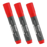 Pincel Atômico Permanente Canetão Pilot Vermelho Kit 3