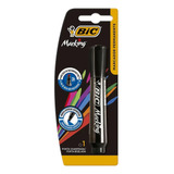 Pincel Caneta Marcador Permanente Recarregável Bic Preto