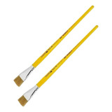 Pincel Chato 815 Nr20 Cerda Natural Tigre Kit Com 2 Unidades