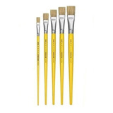 Pincel Chato Artesanato Tigre 815 Kit Com 5 Unidades