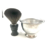 Pincel De Barba Pelo De Texugo E Saboeira De Aluminio