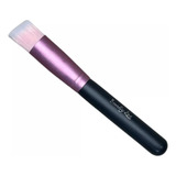 Pincel Maquiagem Kabuki Reto Ou Chanfrado Ou Pontudo Cor Rosa - Chanfrado