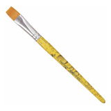 Pincel Para Pintura Chato Keramik Cerdas Sintética 321 Nº 18 Cor Das Cerdas Dourado
