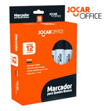 Pincel Quadro Branco Com 12 Marcadores Jocar Office Preta