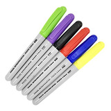 Pincel Retroprojetor Colorido Com 6 Cores Ponta 2.0mm