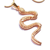Pingente 5cm Cobra Semi Jóia Ouro