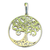 Pingente Celta Pretty Tree Life Árvore D Vida Prata Ouro 18k