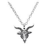 Pingente Colar Pentagrama Invertido Baphomet Bode Goetia Aço