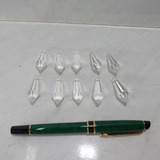 Pingente Cristal Antiguidade Lustre Reposição 10 Peças 3,5cm