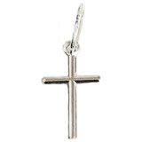 Pingente Crucifixo Peq. (pp=mini) Maciço Prata 990 (99%) Nfe