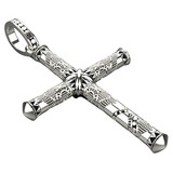 Pingente Cruz Crucifixo Prata 925 Super Detalhado