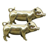 Pingente De Chaveiro Piggy Com Decoração Chinesa, 2 Peças